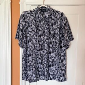 Marc Edwards men's Short-Sleeve silk Button-Up Shirt